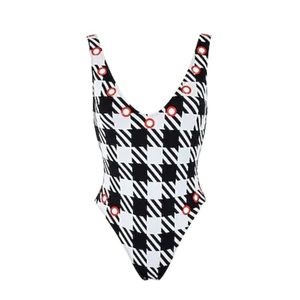 Solid & Striped houndstooth checkered one piece S